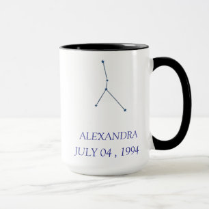 Tasse Constellation Cancer Personnalisée - Zodiaqu