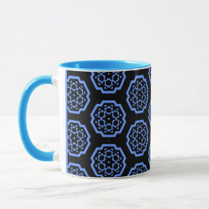 Tasse Constellation de flocon de neige - v2 - Bleu