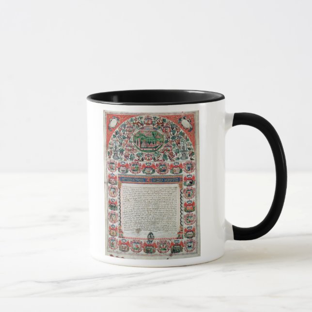Tasse Contrat de mariage juif (vélin) (Droite)