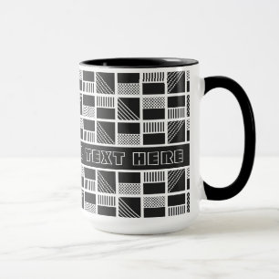 Tasse Cookies de texte personnalisées Carré géométriques