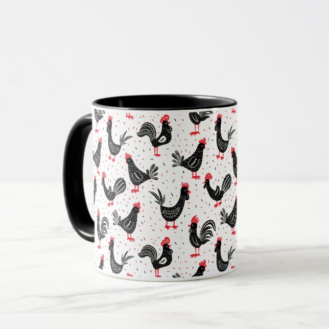 Tasse Coqs rustiques (Devant gauche)