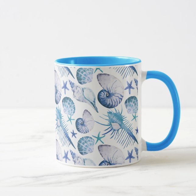 Tasse Coquilles d'aquarelle (Droite)