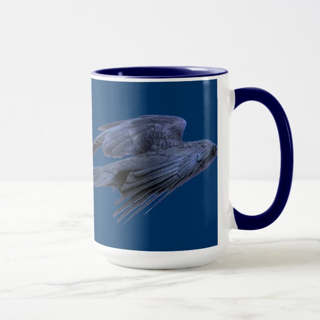 Tasse Corbeau noir volant gothique, celtique, Wiccan (Droite)