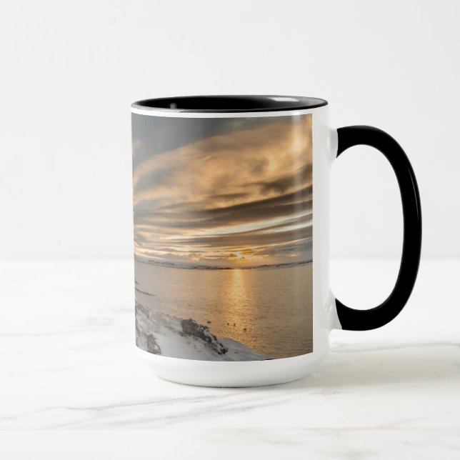 Tasse Coucher de soleil sur le lac Myvatn, Islande (Droite)