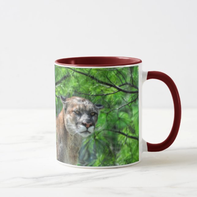 Tasse Cougar Mountain Lion & Pins d'été (Droite)