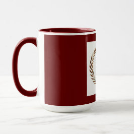 Tasse couleur marron avec monogramme