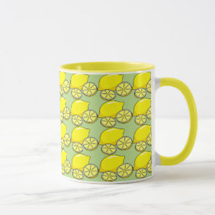 Tasse Coupe de café vert citron et citron vert