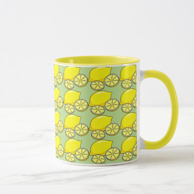 Tasse Coupe de café vert citron et citron vert (Droite)