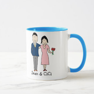 Tasse Couples - couleurs faites sur commande