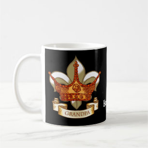 Tasse Couronne Bannière Roi Grand-Père