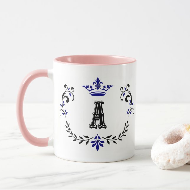 Tasse Couronne Wreath A Monogramme (Avec donut)