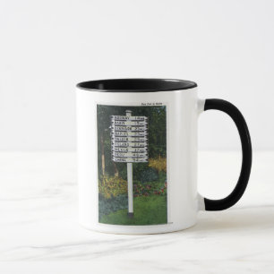 Tasse Courrier de signe de marqueur de mille