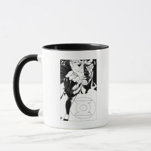 Tasse Couverture haute de fin verte de lanterne, noire