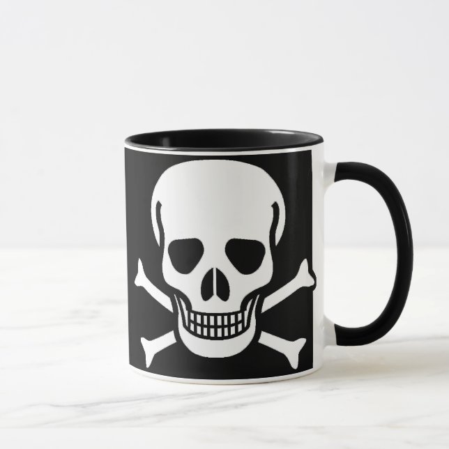 Tasse Crâne et noir d'os croisés (Droite)