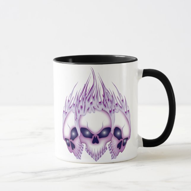 Tasse Crâne violet flamboyant (Droite)