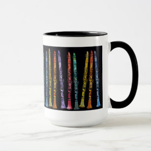 Tasse Crayons de clarinette sur le noir