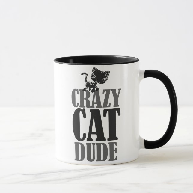 Tasse Crazy chat mec (Droite)