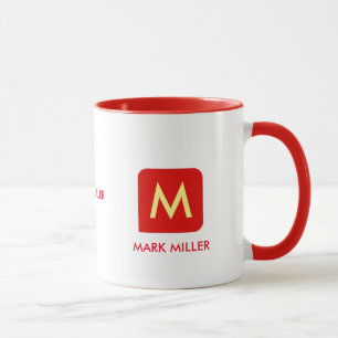 Tasse créer votre propre nom couleur rouge