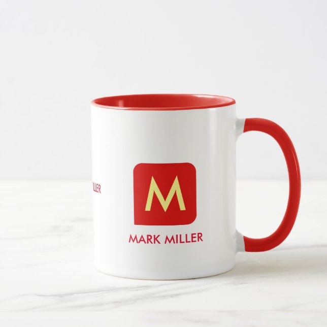 Tasse créer votre propre nom couleur rouge (Droite)