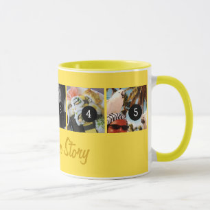 Tasse Créez vos propres disent votre jaune d'images de