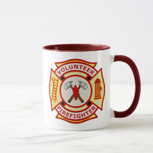 Tasse Croix maltaise de sapeur-pompier volontaire