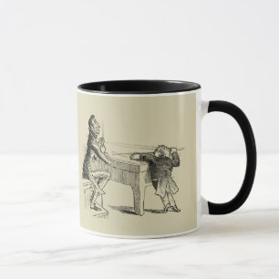Tasse Croquis au crayon de deux hommes jouant au billard