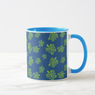Tasse Croquis vert et de mise au point de tortue