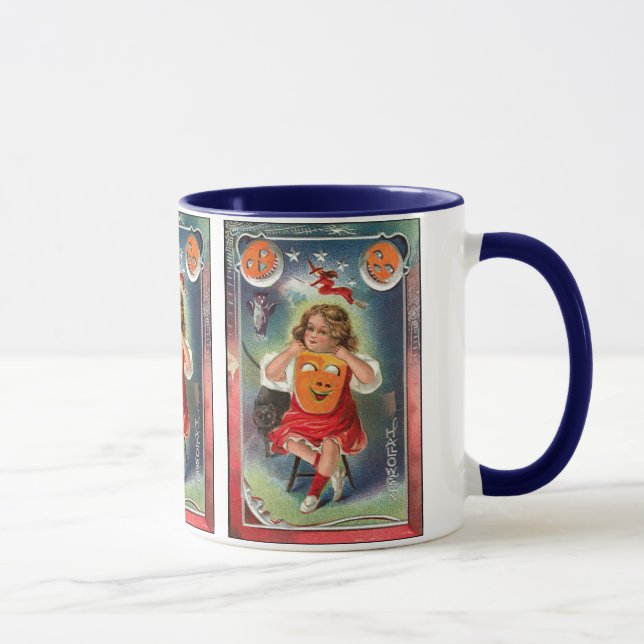 Tasse Cru - fille de Halloween avec le masque (Droite)