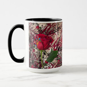 Tasse Cru moderne rose et calligraphie