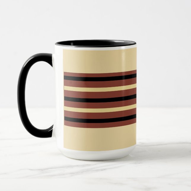 Tasse-Cup für Beige, Braun und Schwarz Tasse (Links)
