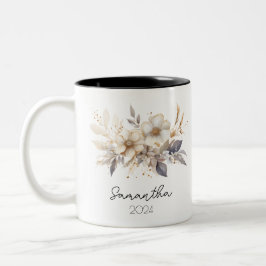 Tasse-Cup für die Geburtstag-Blume Zweifarbige Tasse