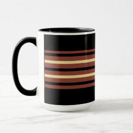 Tasse-Cup mit schwarzem und braunem Streifen Tasse
