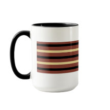 Tasse-Cup mit weißem, braunem und schwarzgestriche