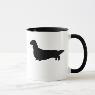Tasse Dachshund à poil long Silhouette Wiener Dog Doxie