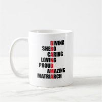 Tasse d'acrostiche de grand-maman