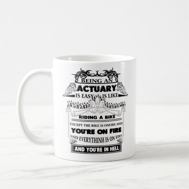 Tasse d'actuaire, tasse de café d'actuaire, tasses (Gauche)