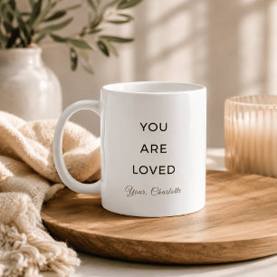 Tasse d'affirmation minimaliste Tu Es Aimé