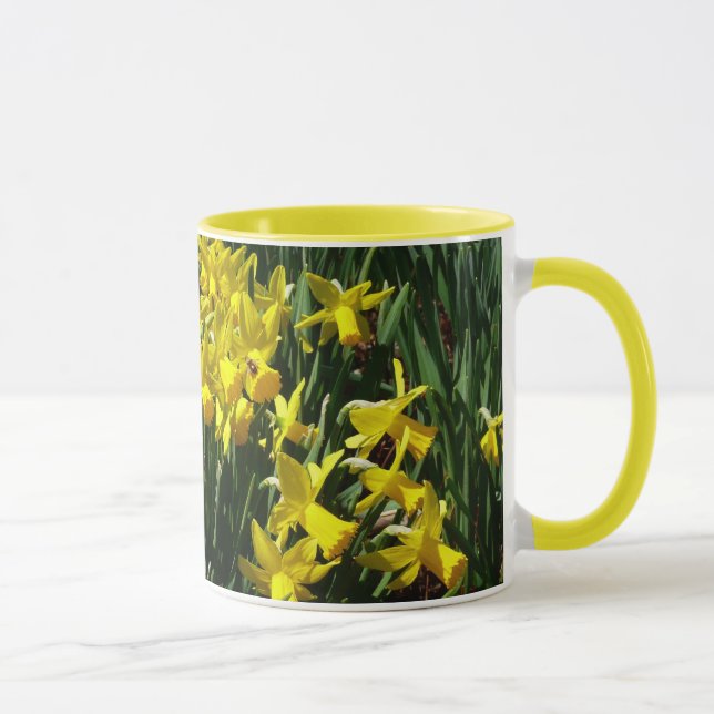 Tasse Daffodiles Jaunes I Fleurs De Printemps Cheveux (Droite)