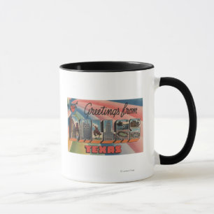 Tasse Dallas, lettre ScenesDallas, TX de TexasLarge