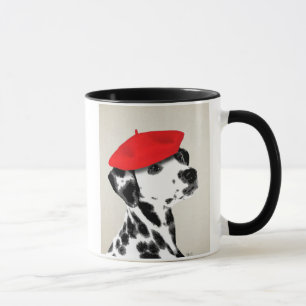 Tasse Dalmatien Avec Beret Rouge