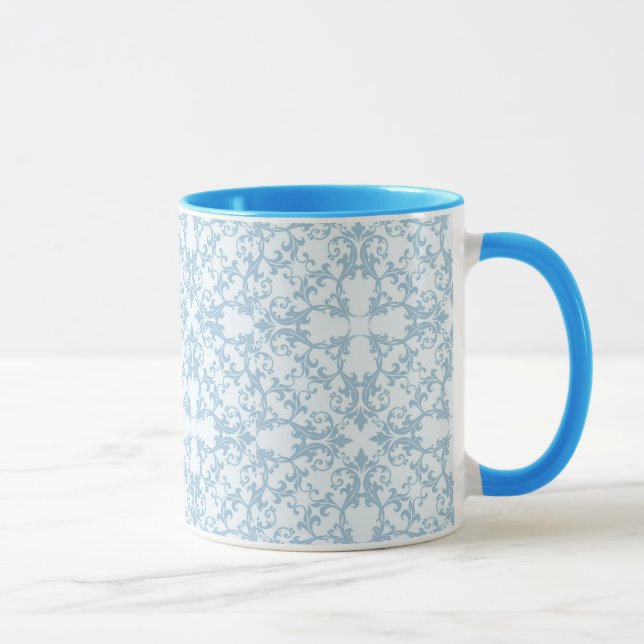 Tasse Damassé bleu-clair (Droite)