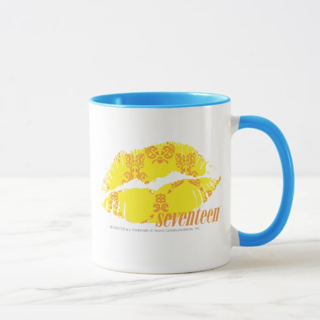Tasse Damassé jaune-orange (Droite)