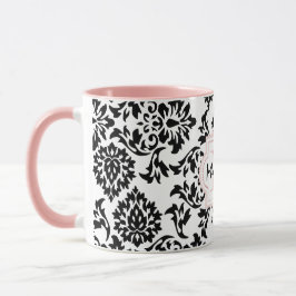 Tasse Damassé mignonne personnalisée monogramed