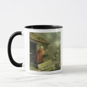 Tasse Dame âgée ondulant un bâton à un garçon, 1793