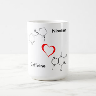 Tasse d'AMOUR de nicotine et de caféine