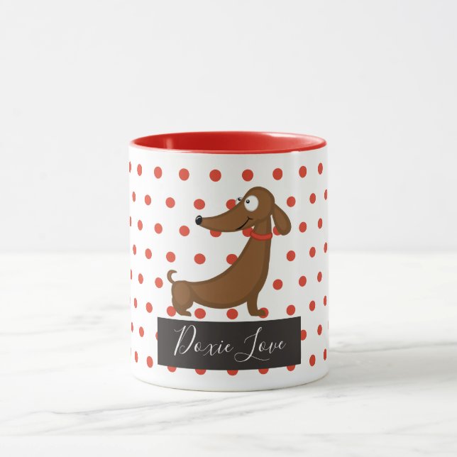 Tasse d'amour de teckel (Doxie) (Centre)