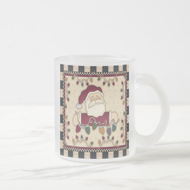 Tasse d'ampoules de Noël de Santa (Droit)
