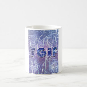 Tasse d'amusement de "TGIF". Aimez votre vendredi