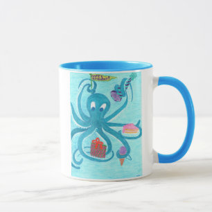 Tasse d'anniversaire de poulpe