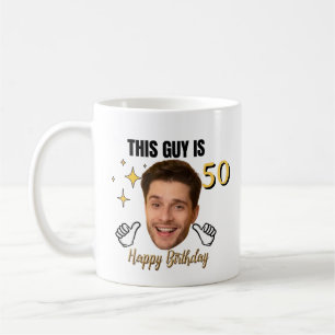 Tasse d'anniversaire drôle avec photo et âge perso